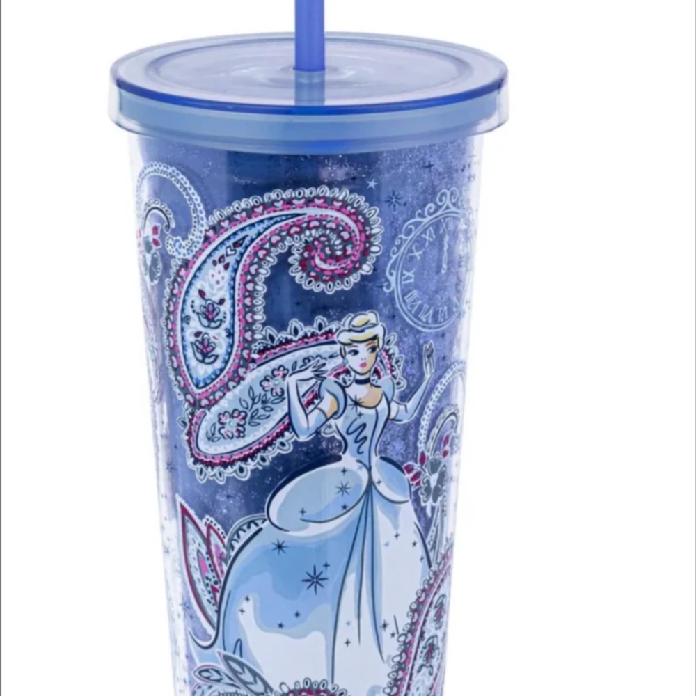 Vera Bradley Blue Tumbler with Cinderella Design